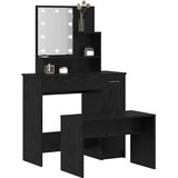 LED Set Toaletnog Stola 2 pcs Crni hrast Konstruirano drvo | shoptok.hr
