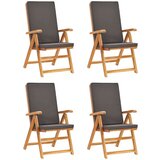  5-dijelni vrtni blagovaonski set sa sivim jastucima od tikovine | shoptok.hr