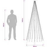  LED božićno drvce 235 cm 500 LED lampica Topla bijela Željezo | shoptok.hr