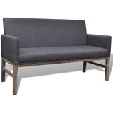 The Living Store Klop z obloženo blazino iz blaga kavčukovec temno siva - Oblazinjene Klopi, (21483831) | Shoptok.si