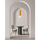 Nova Luce Bela/oranžna keramična viseča svetilka s steklenim senčilom ø 18 cm Clio – | Shoptok.si