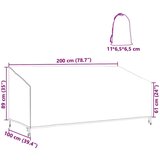 vidaXL Pokrov za vrtno klop 200 x 100 x 89 cm 600D oksfordska tkanina | Shoptok.si