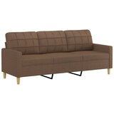 3-dijelni set sofa s jastucima smeđi od tkanine | shoptok.hr