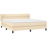  Krevet s oprugama i madracem krem 180x200 cm od tkanine | shoptok.hr
