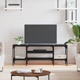 TV ormarić crni 121 x 35 x 45 cm konstruirano drvo i željezo | Eponuda.ba