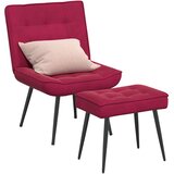  Stolica za opuštanje s osloncem za noge boja vina baršunasta | shoptok.hr