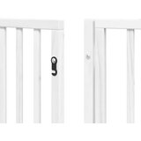 vidaXL Ograda za pse z vrati zložljiva 6 panelov bela 480 cm les | Shoptok.si