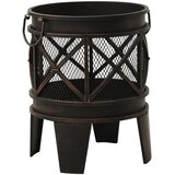  Rustična posuda za vatru sa žaračem Φ 42 x 54 cm čelična | shoptok.hr