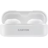 Canyon TWS-1 Bluetooth headset, with microphone, BT V5.0, Bluetrum AB5376A2, battery EarBud 45mAh*2+Charging Case 300mAh, cable length 0.3m, 66*28*24mm, 0.04kg, White - CNE-CBTHS1W