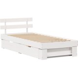 vidaXL krevetna konstrukcija s ladicama bijelo 90 x 190 cm borova drva | shoptok.hr