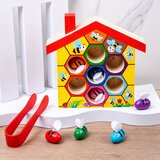  Dexterity igračka za učenje pčelinje košnice drvene pincete 7 komada. | shoptok.hr