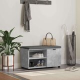  Haldna klop z blazino Enobarvno Betonsko siva 80 x 38 x 46 cm, (5000160706) | Shoptok.si