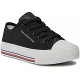 Tommy Hilfiger Modne superge Low Cut Lace-Up Sneaker T3A9-33185-1687 M Črna