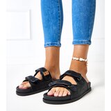  Black crochet sandals with adjustable straps Kliris Cene
