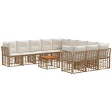  Set vanjskih sofa 12 kom. Prirodna i krema bijela Poliester | shoptok.hr