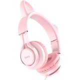 Hoco Slušalke z mikrofonom, mačja ušesa, roza - W36 slušalke Mačja ušesa, roza | Shoptok.si