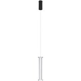 Nova Luce Mat crna/u mat srebrnoj boji metalna LED viseća svjetiljka s mogućnosti zatamnjivanja sa sjenilom od akrilnog stakla ø 6 cm Pheme – | shoptok.hr