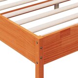  Okvir kreveta s uzglavljem voštano smeđi 200x200 cm od borovine | shoptok.hr