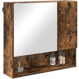 vidaXL Ogledalna omara Dimljeni hrast 59 x 17 x 55 cm Konstruiran les | Shoptok.si