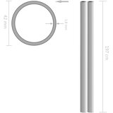  Cijevi od nehrđajućeg čelika 2 kom okrugle V2A 2m Ø 42 x 1 8 mm | shoptok.hr