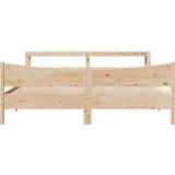  Okvir kreveta s uzglavljem 200 x 200 cm od masivne borovine - Prirodna 200 x 200 cm | shoptok.hr