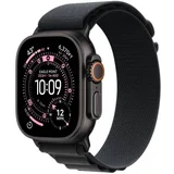 watch ultra 3 cellular 49mm black titanium case with black alpine loop – medium (mf0v4se/a)
