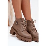 Zazoo Leather Women's Block Heel Boots with Decorative Strap Lined | shoptok.hr