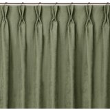  Curtain MILANA color olive style classic flex 9.5 cm with double pleat chenille 140x270 HOMEDE | shoptok.hr
