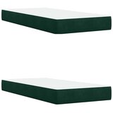  Krevet s oprugama i madracem tamnozeleni 200x200 cm baršunasti | shoptok.hr