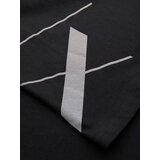 Ombre Men's cotton jersey T-shirt with large side lettering - black | ePonuda.com