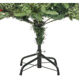  Osvetljena novoletna jelka s storži zelena 120 cm PVC in PE, (20669658) | Shoptok.si