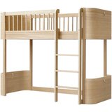 Oliver Furniture® nadstropna posteljica mini+ low loft bed 60x160 oak Cene