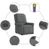  Masažni naslonjač na podizanje od tkanine tamnosivi | shoptok.hr