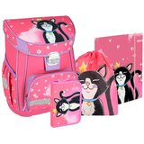 Spirit Spirit: Cat Queen črna mačja šolska torba, nahrbtnik 5-delni set 38x17x28cm Cene