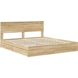  Krevet s od storage Sonoma hrast 180 x 200 cm Konstruirano drvo | shoptok.hr