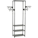  Stalak za odjeću čelik i netkana tkanina 55x28,5x175 cm crni | shoptok.hr