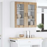  Zidni stakleni ormarić 2 pcs Umjetnički hrast 40 x 31 x 80 cm | Eponuda.ba