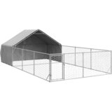  Vanjska kućica za pse sa stazom 7x3x1,9 m pocinčani čelik | shoptok.hr