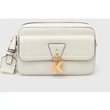 Karl Lagerfeld Usnjena torbica bela barva, 245W3047