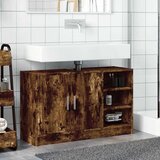 Ormarić za umivaonik boja dimljenog hrasta 90x29x55 cm drveni | shoptok.hr