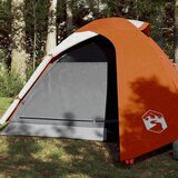 vidaXL Šotor za kampiranje 2 osebi siv oranžen 264x210x125cm 185T taft Cene