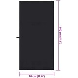 vidaXL Športne brisače 2 pcs Črna 140 x 70 cm Poliester in poliamid | Shoptok.si