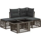  Sjedeća garnitura za vrt 5 kom. Siva poliratan 100 x 55 x 73 cm | shoptok.hr