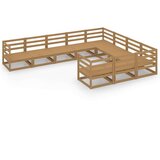  Vrtna sedežna garnitura 10-delna trdna borovina, (20998852) | Shoptok.si