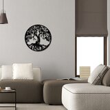 Opviq zidna dekoracija Tree, 60x60 cm, 1.2mm, Crna Cene