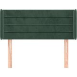 vidaXL uzglavlje s ušima tamnozeleno 103x16x78/88 cm baršunasto | shoptok.hr