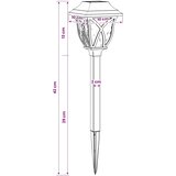  Solarna svjetla za vanjsku upotrebu s tlošcem 24 pcs 42 cm PP | shoptok.hr
