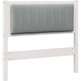  Tapecirani uzglavlje Bijelo 90 cm Masivni bor i tkanina | shoptok.hr