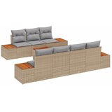  Sjedeća garnitura za vrt s pohranom 8 pcs Bež Poli ratan | shoptok.hr