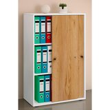 MID.YOU ARHIVSKA OMARA bela, medeni hrast | Shoptok.si